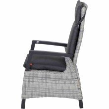 Gartenlounge-Sessel >Corido< in matt anthrazit, ice-grey - 72x109x61 (BxHxT)