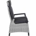 Gartenlounge-Sessel >Corido< in matt anthrazit, ice-grey - 72x109x61 (BxHxT)