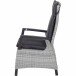 Gartenlounge-Sessel >Corido< in matt anthrazit, ice-grey - 72x109x61 (BxHxT)