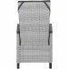 Gartenlounge-Sessel >Corido< in matt anthrazit, ice-grey - 72x109x61 (BxHxT)