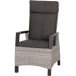 Gartenlounge-Sessel >Corido< in matt anthrazit, ice-grey - 72x109x61 (BxHxT)