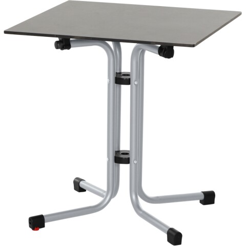 Klapptisch >Sola< in silber, dark stone - 65x71x65 (BxHxT)