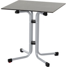 Klapptisch >Sola< in silber, dark stone - 65x71x65...