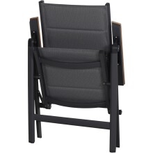 Klappstuhl >Tesoro< in matt anthrazit, royal grau - 68x110x59 (BxHxT)