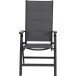 Klappstuhl >Tesoro< in matt anthrazit, royal grau - 68x110x59 (BxHxT)