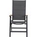 Klappstuhl >Tesoro< in matt anthrazit, royal grau - 68x110x59 (BxHxT)