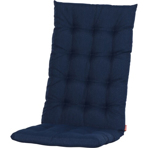 Hochlehnerauflage >Atria< in blau, 100% recyceltes Polyester - 123x6x48 (BxHxT)