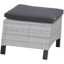 Gartenlounge-Hocker >Corido< in matt anthrazit, ice...