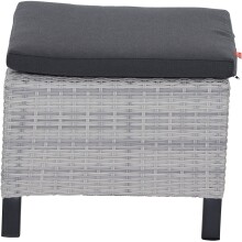 Gartenlounge-Hocker >Corido< in matt anthrazit, ice grey - 50x40x54 (BxHxT)