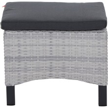 Gartenlounge-Hocker >Corido< in matt anthrazit, ice grey - 50x40x54 (BxHxT)