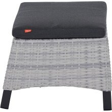Gartenlounge-Hocker >Corido< in matt anthrazit, ice grey - 50x40x54 (BxHxT)