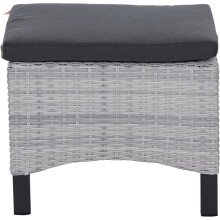Gartenlounge-Hocker >Corido< in matt anthrazit, ice grey - 50x40x54 (BxHxT)
