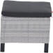 Gartenlounge-Hocker >Corido< in matt anthrazit, ice grey - 50x40x54 (BxHxT)
