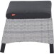 Gartenlounge-Hocker >Corido< in matt anthrazit, ice grey - 50x40x54 (BxHxT)