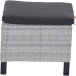 Gartenlounge-Hocker >Corido< in matt anthrazit, ice grey - 50x40x54 (BxHxT)