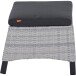 Gartenlounge-Hocker >Corido< in matt anthrazit, ice grey - 50x40x54 (BxHxT)