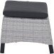 Gartenlounge-Hocker >Corido< in matt anthrazit, ice grey - 50x40x54 (BxHxT)