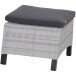 Gartenlounge-Hocker >Corido< in matt anthrazit, ice grey - 50x40x54 (BxHxT)