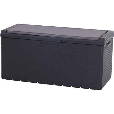 Kissenbox >Portonovo< in anthrazit - 123,7x58,7x54,5 (BxHxT)