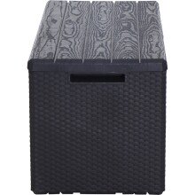 Kissenbox >Portofino< in anthrazit, Kunststoff - 123,7x56,2x54,5cm (BxHxT)