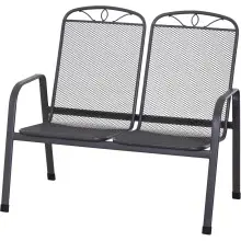 Gartenbank >Elda< in matt-anthrazit - 107,5x94x65...