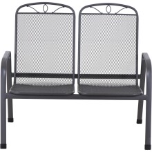 Gartenbank >Elda< in matt-anthrazit - 107,5x94x65...