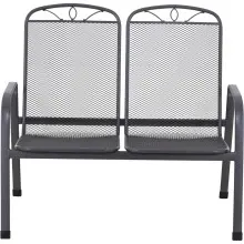 Gartenbank >Elda< in matt-anthrazit - 107,5x94x65...