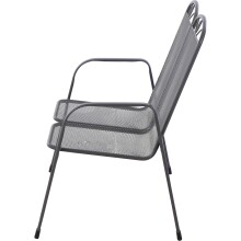 Gartenbank >Elda< in matt-anthrazit - 107,5x94x65 (BxHxT)