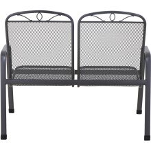 Gartenbank >Elda< in matt-anthrazit - 107,5x94x65 (BxHxT)