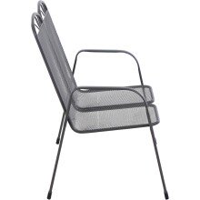 Gartenbank >Elda< in matt-anthrazit - 107,5x94x65 (BxHxT)