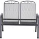 Gartenbank >Elda< in matt-anthrazit - 107,5x94x65 (BxHxT)