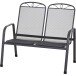 Gartenbank >Elda< in matt-anthrazit - 107,5x94x65 (BxHxT)