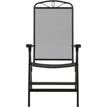 Klappstuhl >Elda< in matt-anthrazit, Stahl pulverbeschichtet - 60x103x65 (BxHxT)