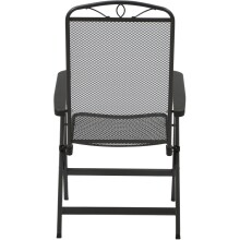 Klappstuhl >Elda< in matt-anthrazit, Stahl pulverbeschichtet - 60x103x65 (BxHxT)