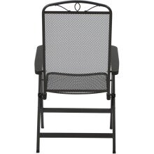 Klappstuhl >Elda< in matt-anthrazit, Stahl pulverbeschichtet - 60x103x65 (BxHxT)