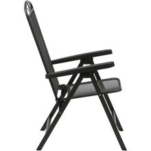 Klappstuhl >Elda< in matt-anthrazit, Stahl pulverbeschichtet - 60x103x65 (BxHxT)