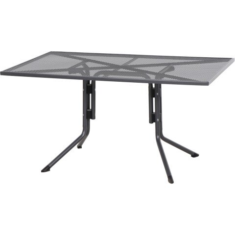 Gartentisch >Elda< in anthrazit, Stahl pulverbeschichtet - 140x71x90cm (BxHxT)