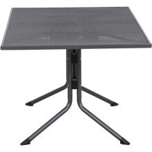 Gartentisch >Elda< in anthrazit, Stahl pulverbeschichtet - 140x71x90cm (BxHxT)