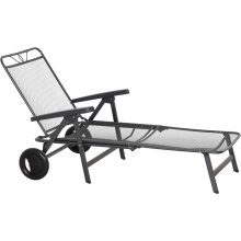 Rollliege >Elda< in matt-anthrazit, Stahl pulverbeschichtet - 195x57x82 (BxHxT)