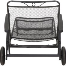 Rollliege >Elda< in matt-anthrazit, Stahl pulverbeschichtet - 195x57x82 (BxHxT)