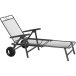 Rollliege >Elda< in matt-anthrazit, Stahl pulverbeschichtet - 195x57x82 (BxHxT)