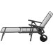 Rollliege >Elda< in matt-anthrazit, Stahl pulverbeschichtet - 195x57x82 (BxHxT)