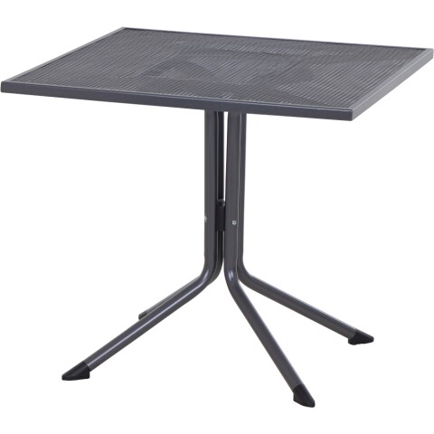 Gartentisch >Elda< in anthrazit, Stahl pulverbeschichtet - 80x71x80cm (BxHxT)