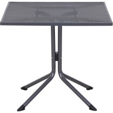 Gartentisch >Elda< in anthrazit, Stahl pulverbeschichtet - 80x71x80cm (BxHxT)