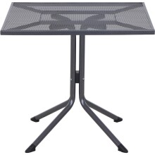 Gartentisch >Elda< in anthrazit, Stahl pulverbeschichtet - 80x71x80cm (BxHxT)