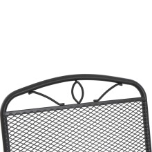 Stapelstuhl >Elda< in matt-anthrazit, Stahl pulverbeschichtet - 75x94x57 (BxHxT)