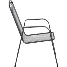 Stapelstuhl >Elda< in matt-anthrazit, Stahl pulverbeschichtet - 75x94x57 (BxHxT)