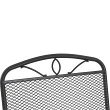 Stapelstuhl >Elda< in matt-anthrazit, Stahl pulverbeschichtet - 75x94x57 (BxHxT)