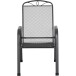 Stapelstuhl >Elda< in matt-anthrazit, Stahl pulverbeschichtet - 75x94x57 (BxHxT)