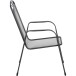 Stapelstuhl >Elda< in matt-anthrazit, Stahl pulverbeschichtet - 75x94x57 (BxHxT)